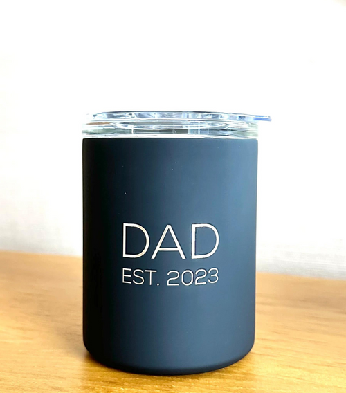 Limited Edition new DAD Glass Lined Whiskey Glass in Black